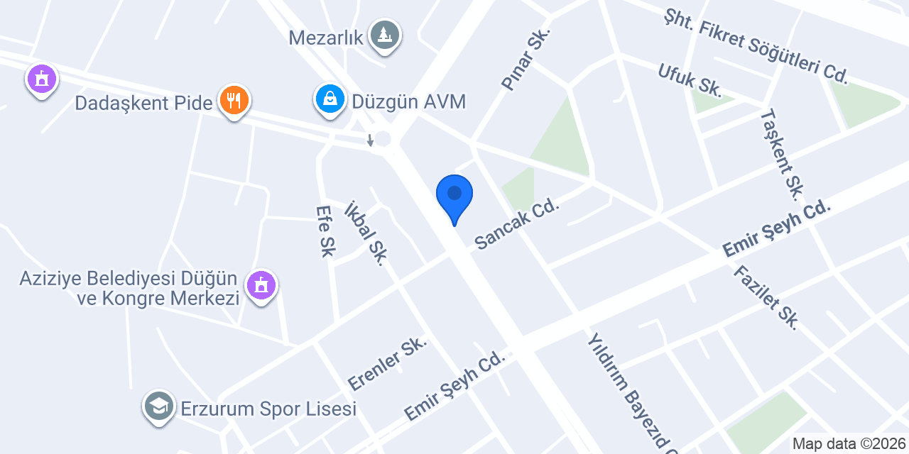 Erzurum Kent Çilingir konumu