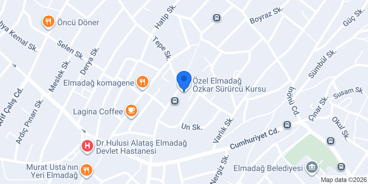 Özel Elmadağ Özkar Sürürcü Kursu konumu