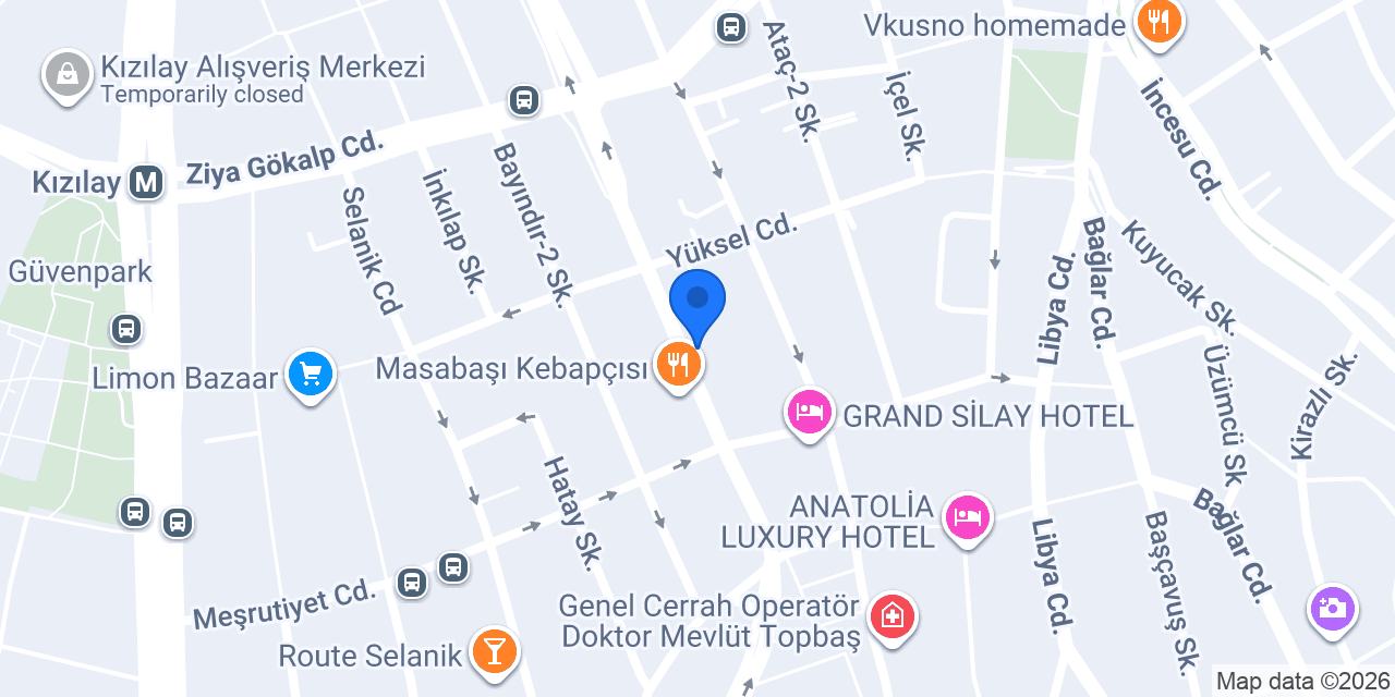 Kızılayda Elektrikçi konumu