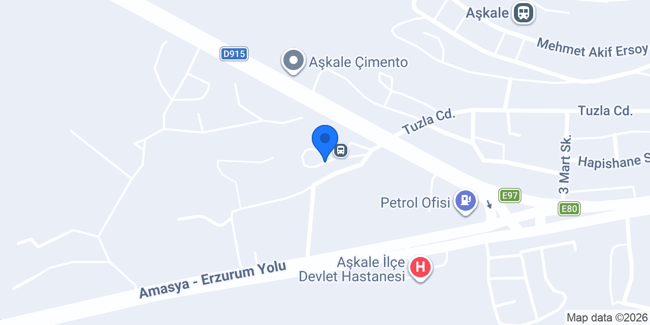 aşkale otogar konumu