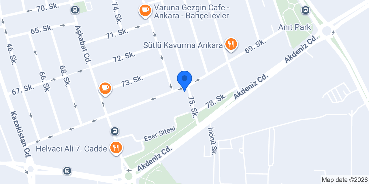 Sun Brothers Pizza Bahçelievler konumu