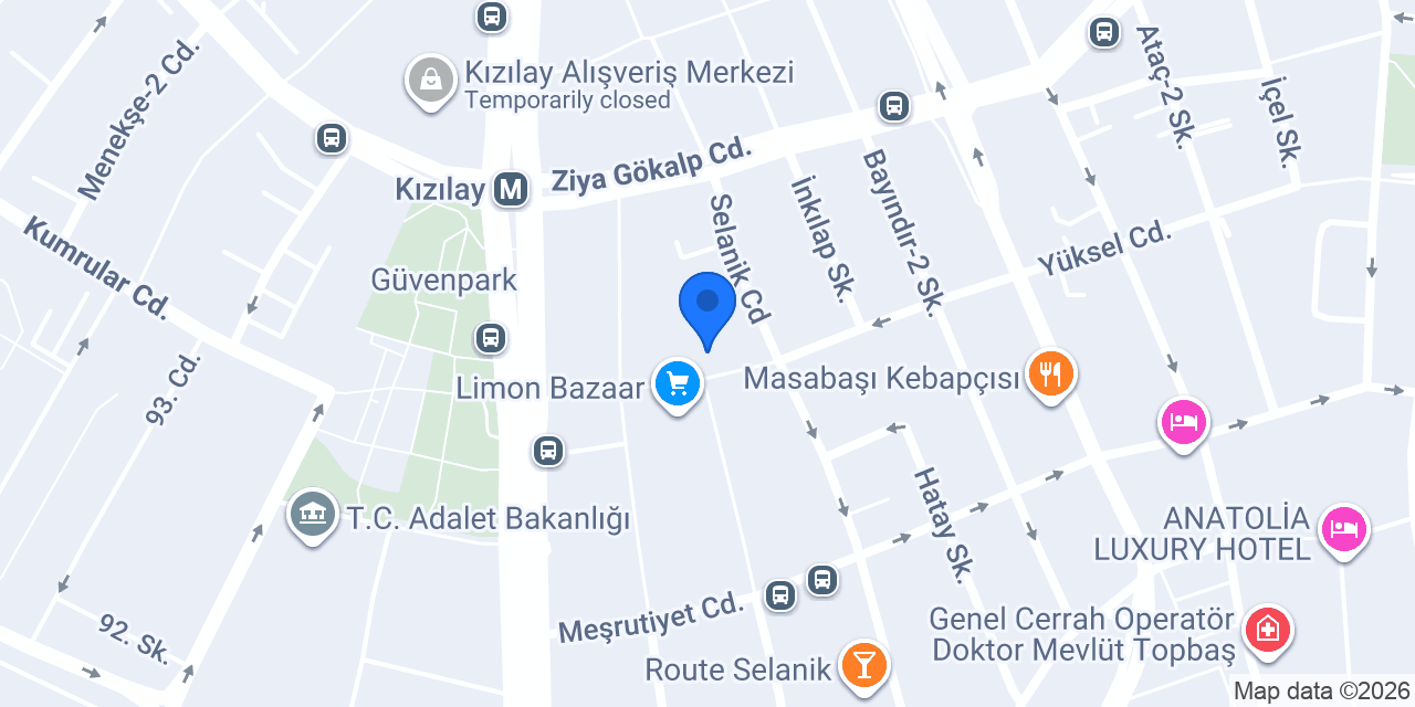 Tombiş Yüksel Caddesi konumu