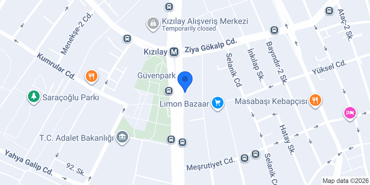 Garanti BBVA Atatürk Bulvarı Şubesi konumu