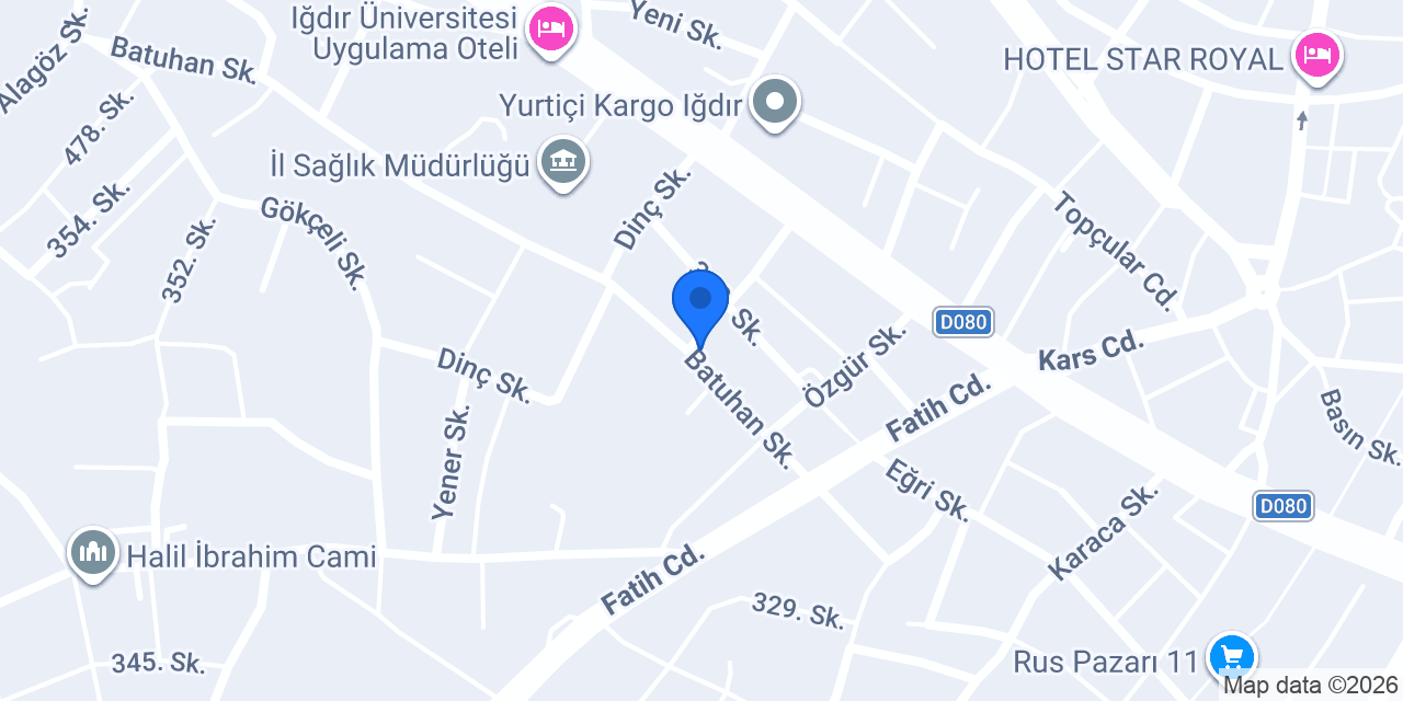 Iğdır Toplu Yemek Tabldot catering konumu