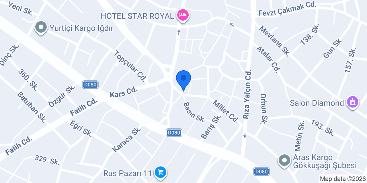 IĞDIR SU TESİSATÇISI (ERAY SIHHİ TESİSAT) konumu