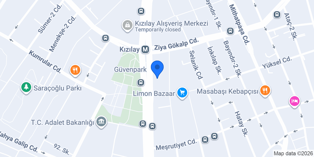 Kızılay Havuz Terzi | Kızılay Kuru Temizleme konumu