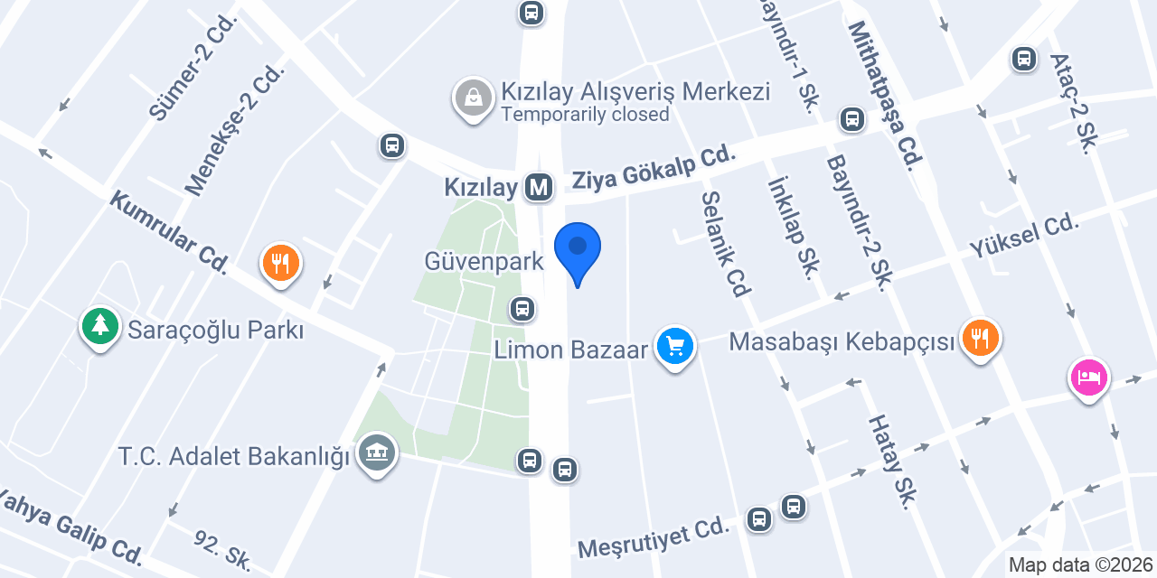 Kızılay Armağan Terzi konumu