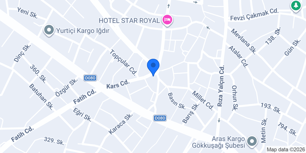 IĞDIR MERT OPTİK LENS konumu