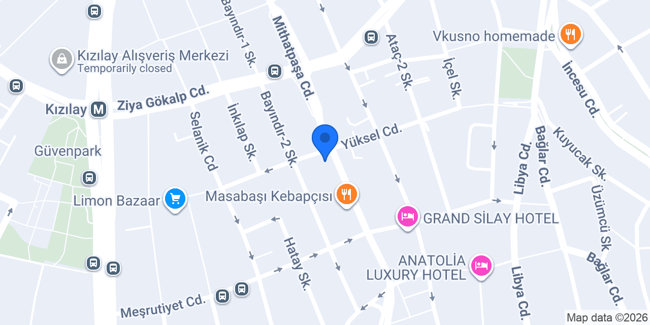 Hazar Hukuk Bürosu konumu