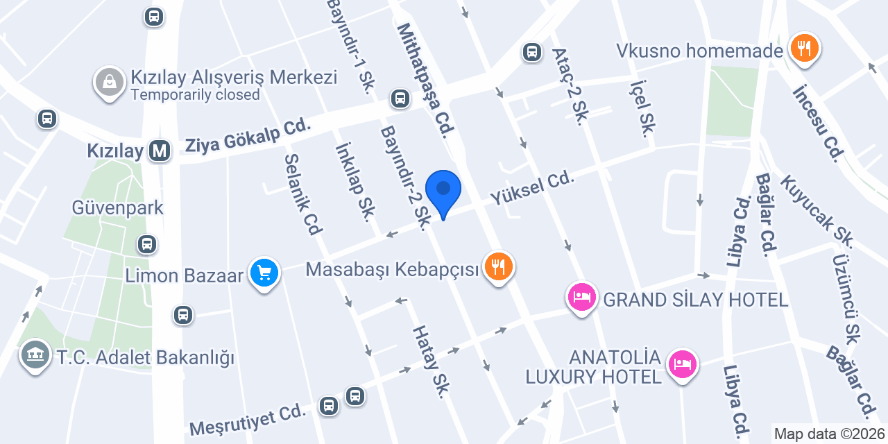 Yüksel Taksi konumu