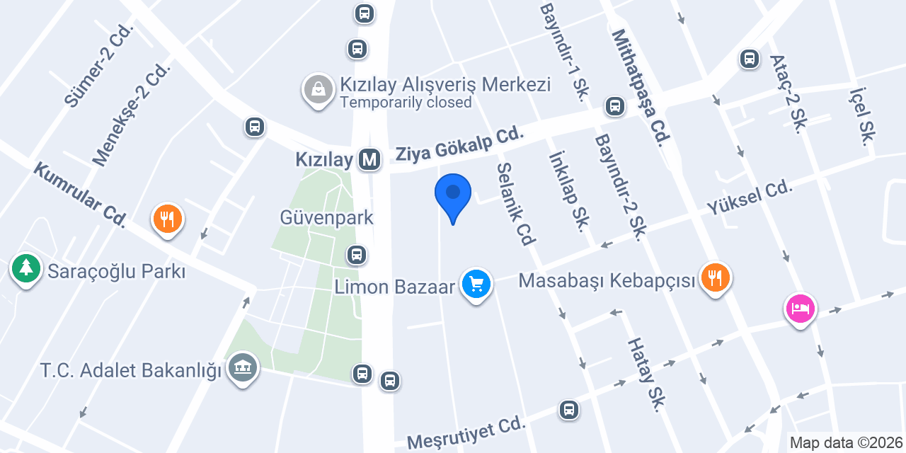 Tekno Başkent İletişim konumu