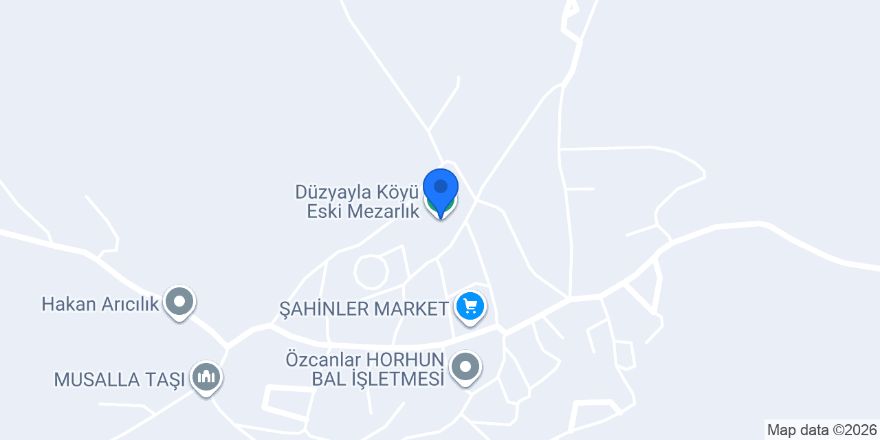 Düzyayla Köyü Eski Mezarlık konumu