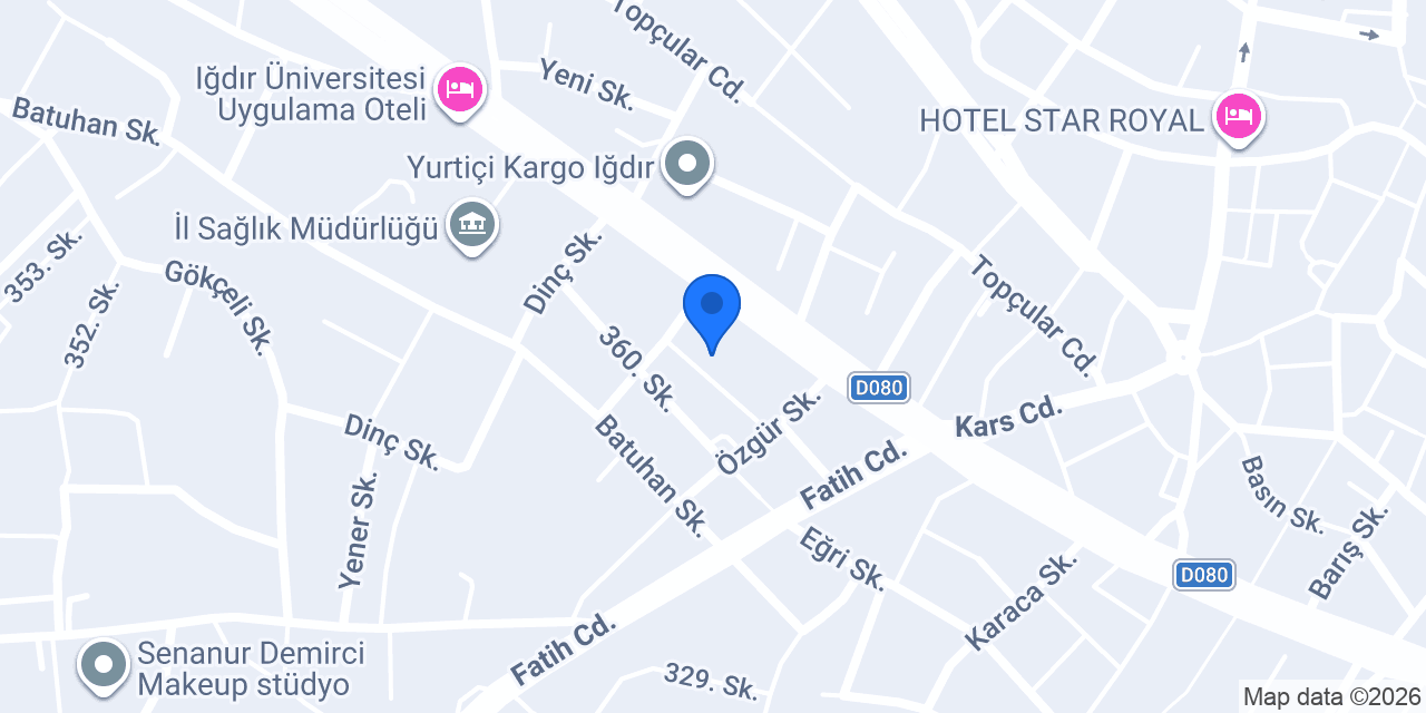 Igdir Tip Merkez konumu