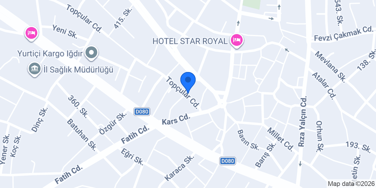 Kurumsal Iğdır araç kiralama konumu