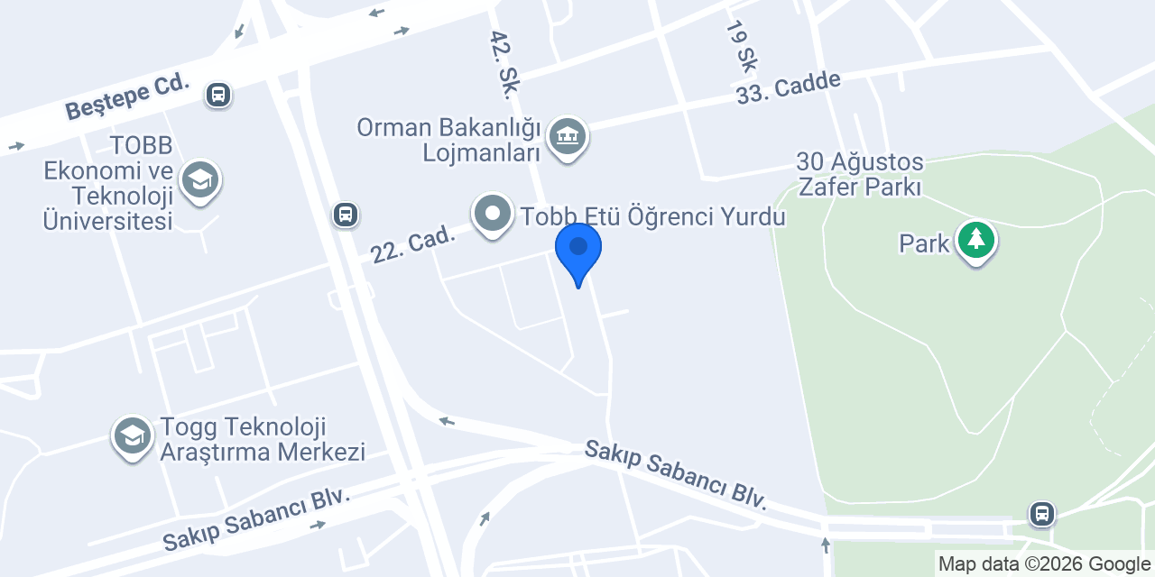 TOBB ETÜ Konukevi B Blok konumu