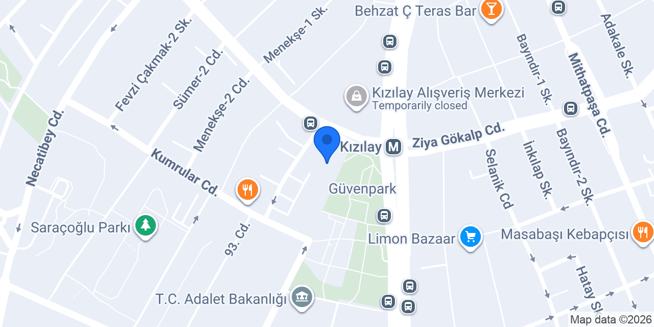 Ziraat Bankası Başkent/Ankara Şubesi konumu