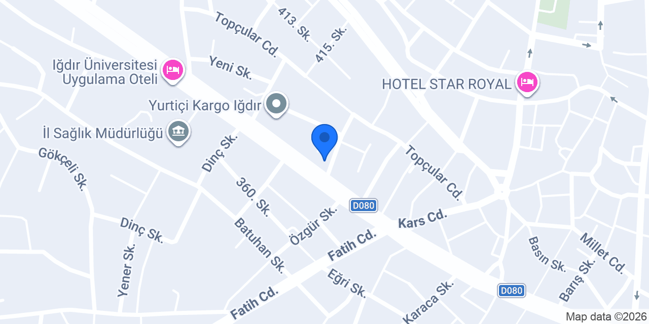 Alkış Otel konumu