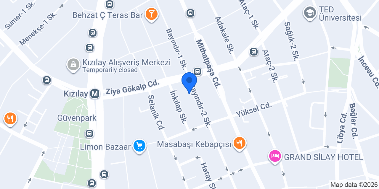 Y & K Erkek Kuaförü konumu