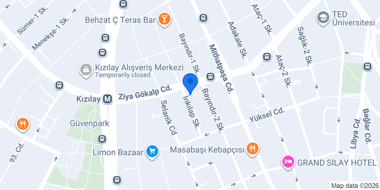 İnkılap Taksi konumu