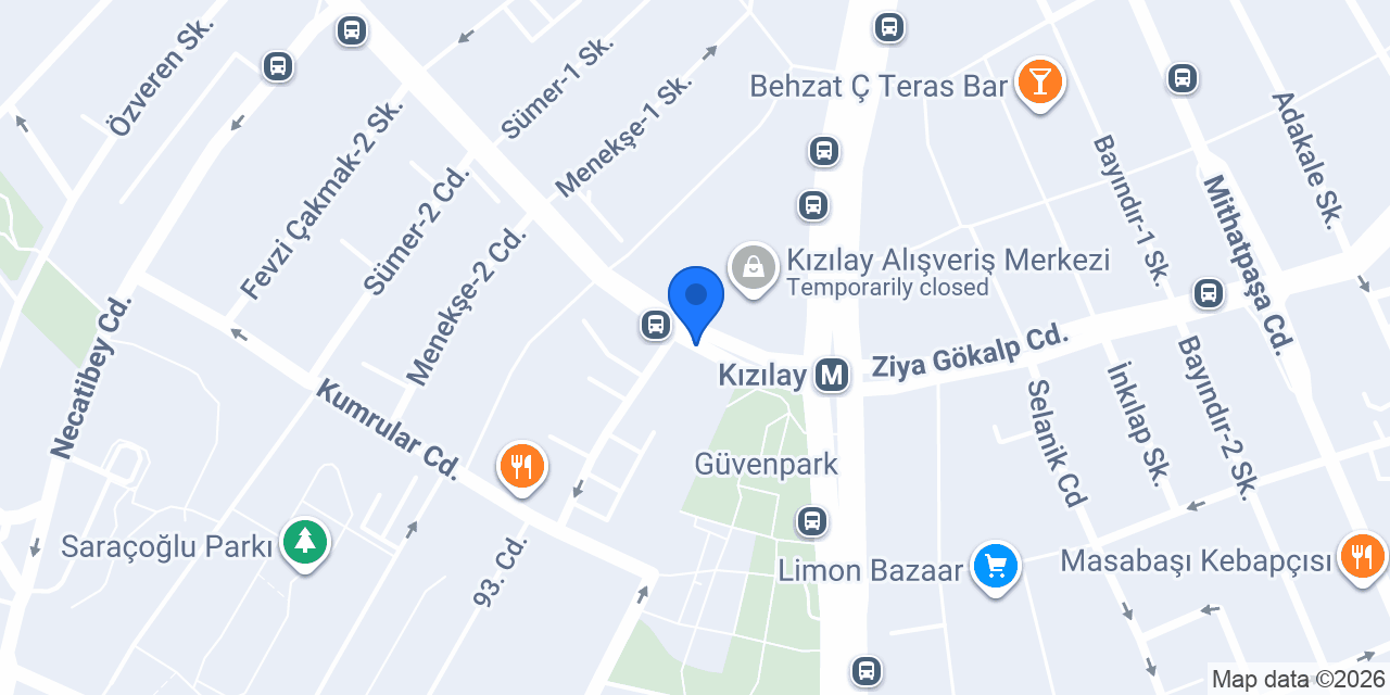 YDS Academy Ankara Şubesi konumu