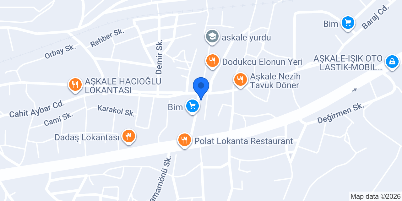 Liya Butik Aşkale konumu