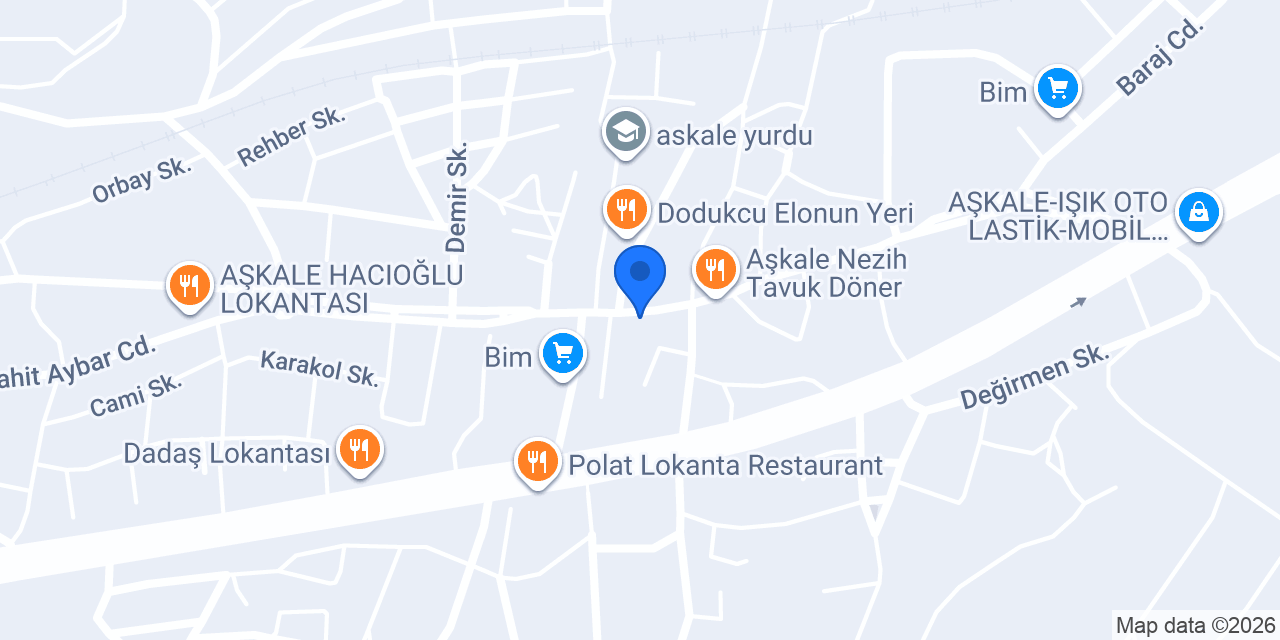 VakıfBank Aşkale Şubesi konumu
