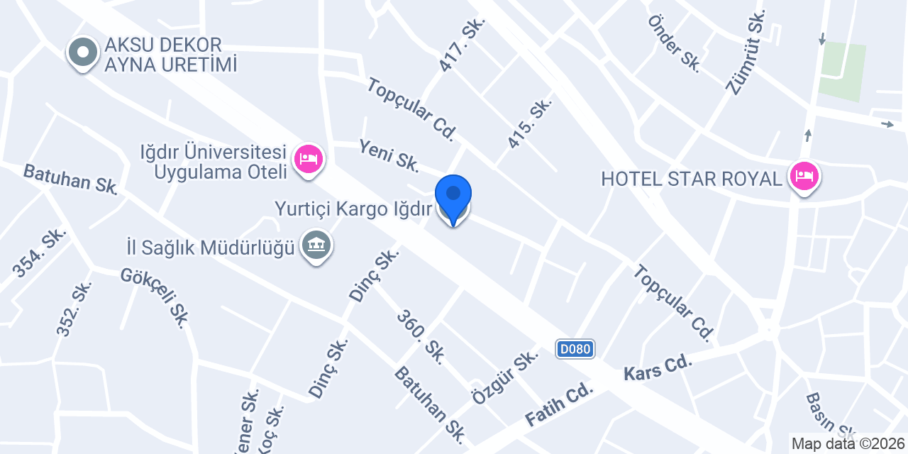 Yurtiçi Kargo Iğdır konumu