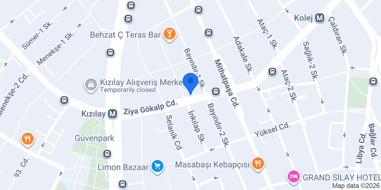 MADO Kızılay konumu