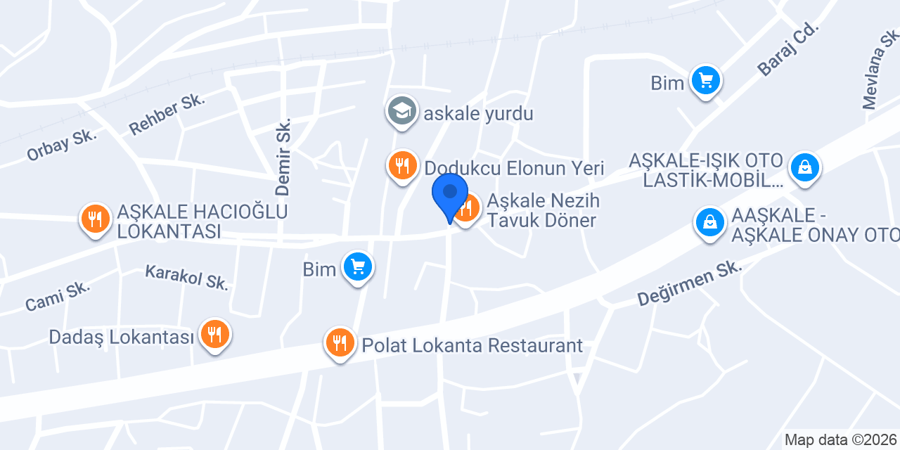 Aşkale Taksi konumu