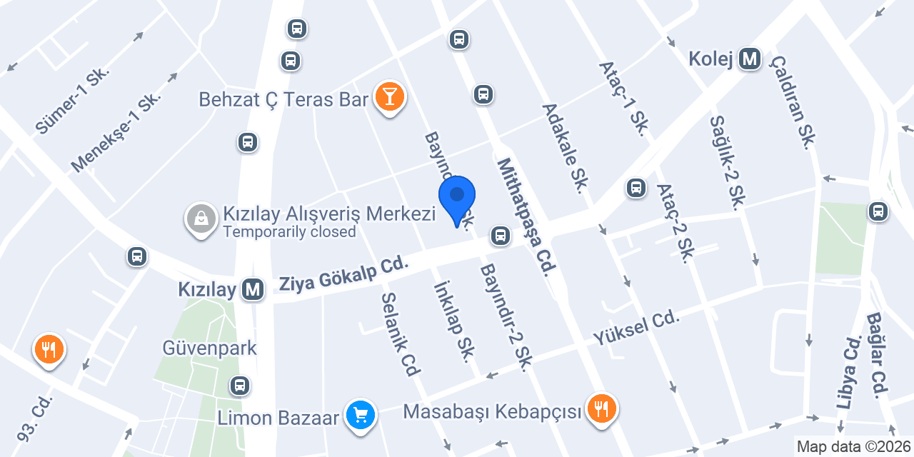 Garanti BBVA Kızılay Şubesi konumu