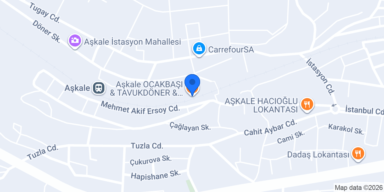 Aşkale OCAKBAŞI & TAVUKDÖNER & TANTUNİ konumu