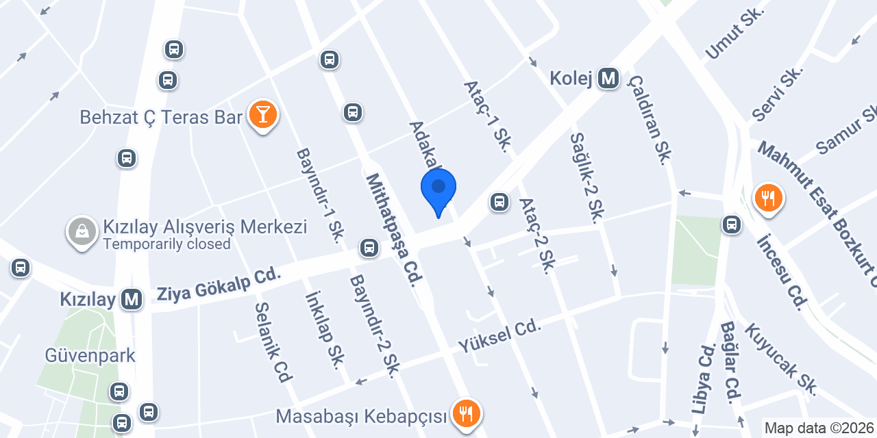 Sevinç Plus Kızılay Kurs konumu