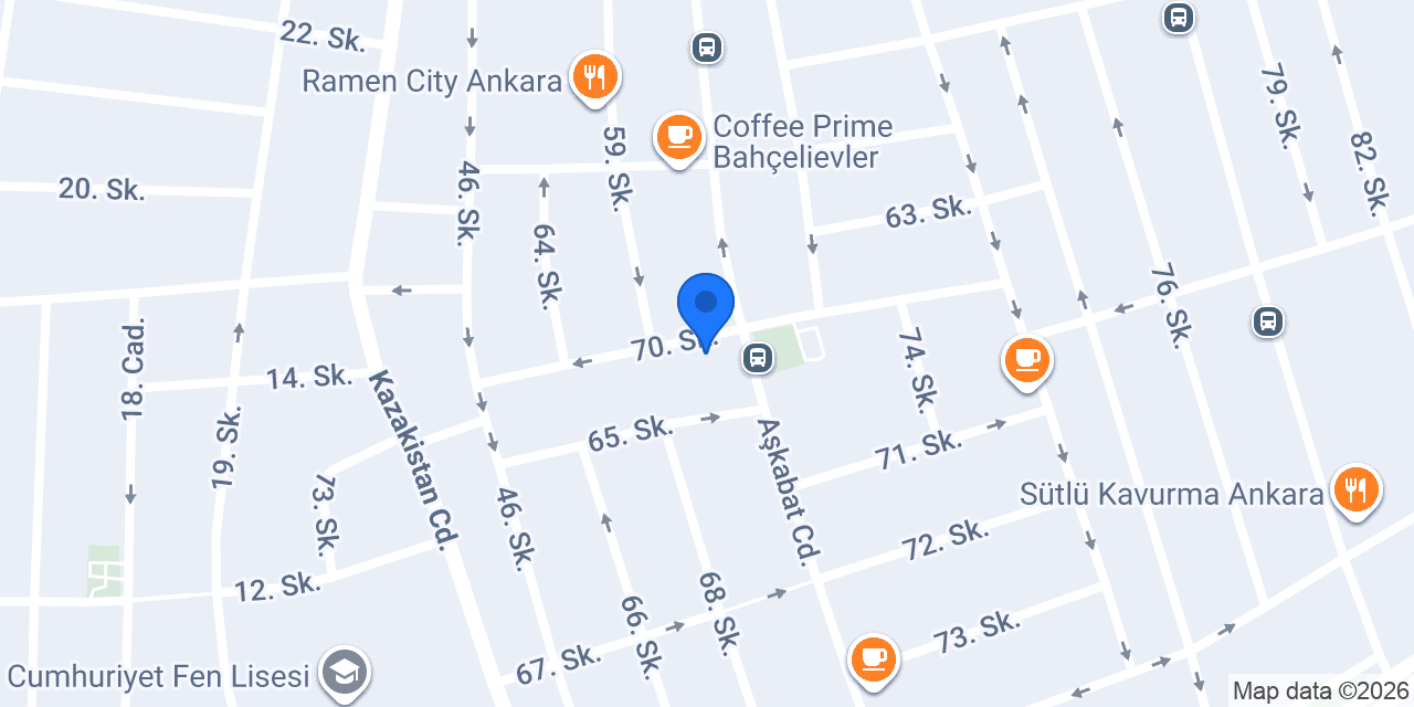A4 Kahve Bahçelievler konumu