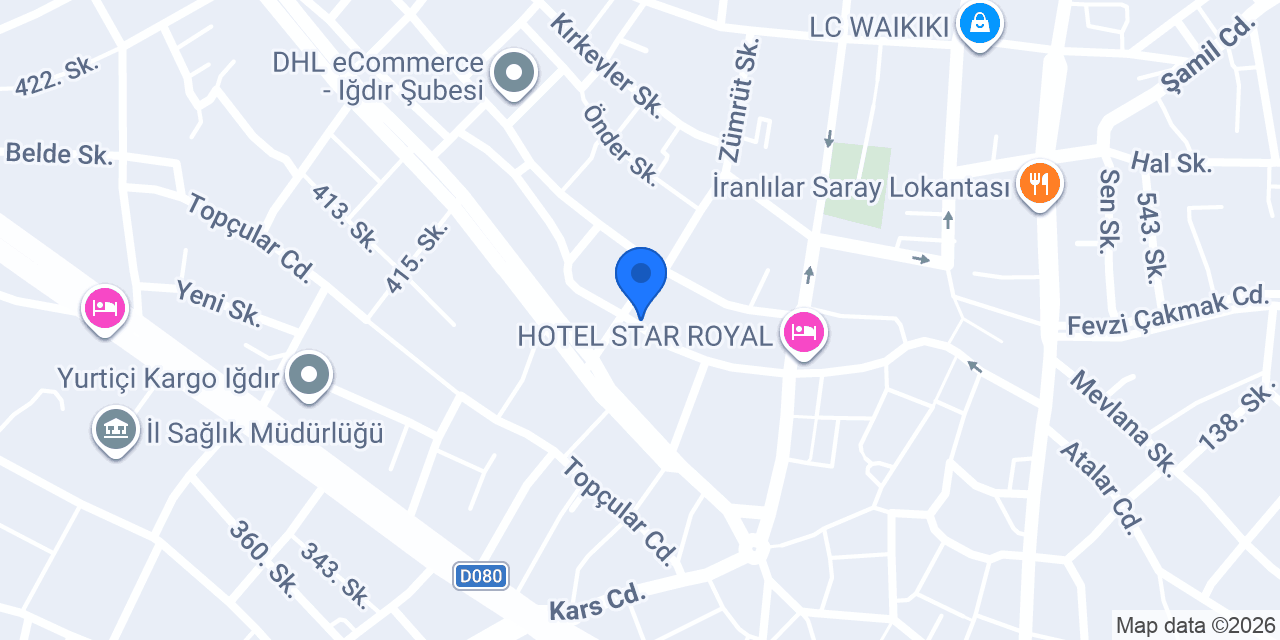 Özel Iğdır Bir İnci Ağız ve Diş Polikliniği konumu