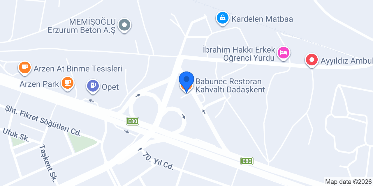 Babunec Restoran Kahvaltı Dadaşkent konumu