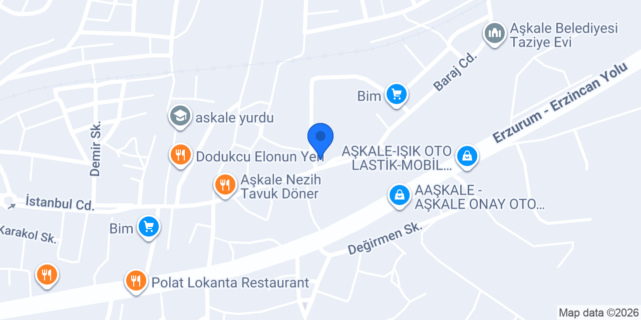Aşkale Öğretmenevi konumu