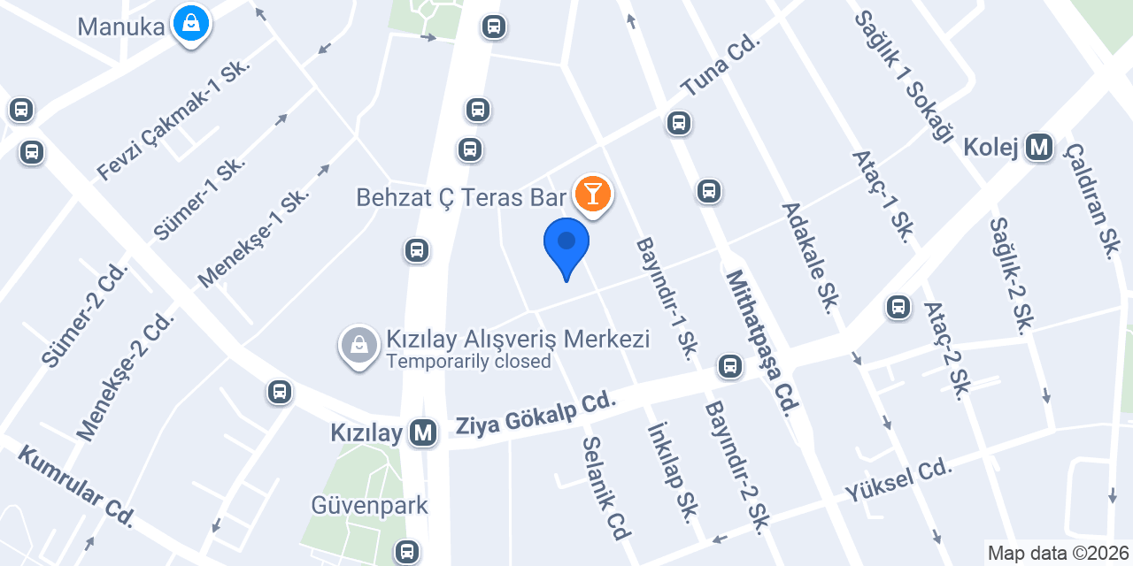 Kızılay Bıçak Pazarı konumu