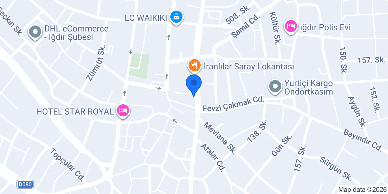 Demirel Kırtasiye Kitabevi konumu