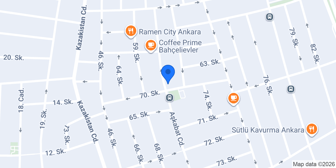 Akbank Bahçelievler/Ankara Şubesi konumu