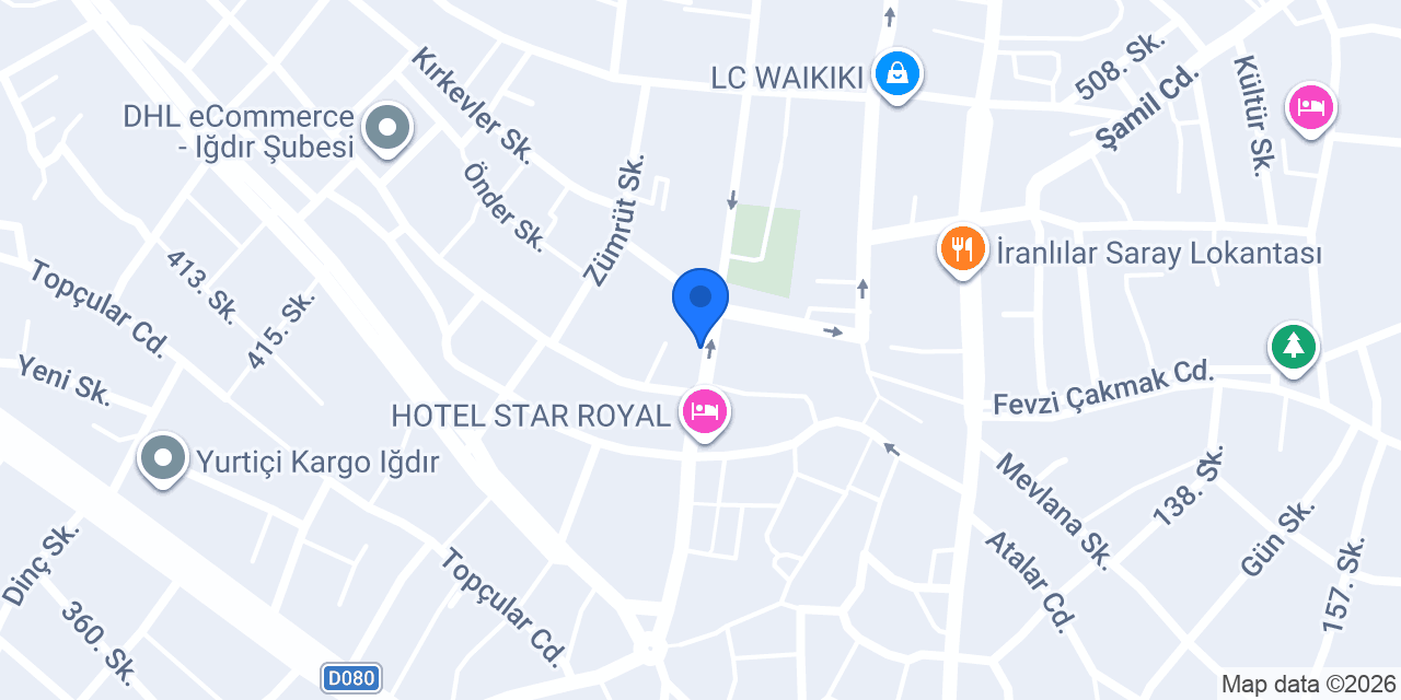QNB Iğdır Şubesi konumu