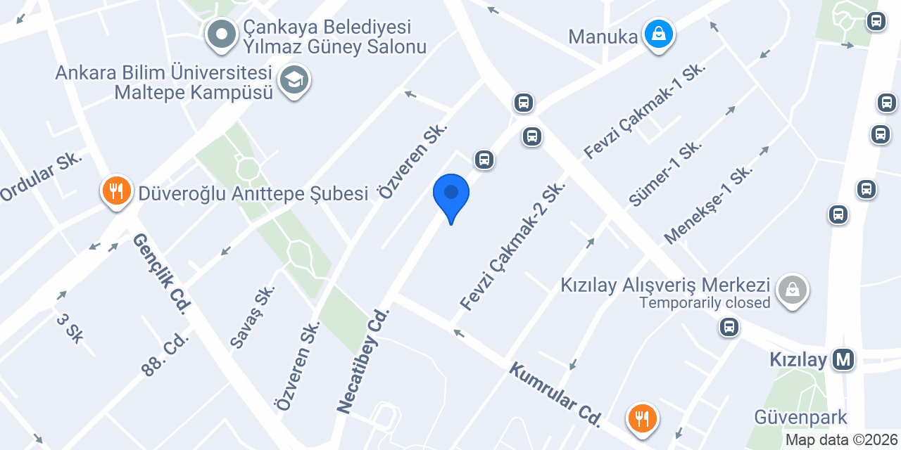 TMMOB İNŞAAT MÜHENDISLERI ODASI konumu