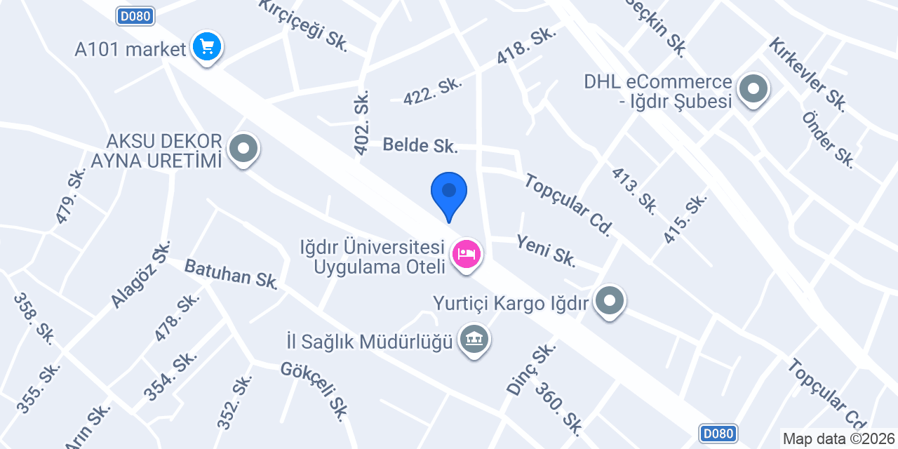 Şahin Oto Döşeme & Aksesuar ığdır konumu