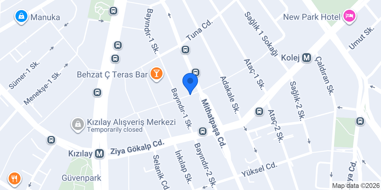 Kızılay Masa İsimliği Ltd.Şti konumu