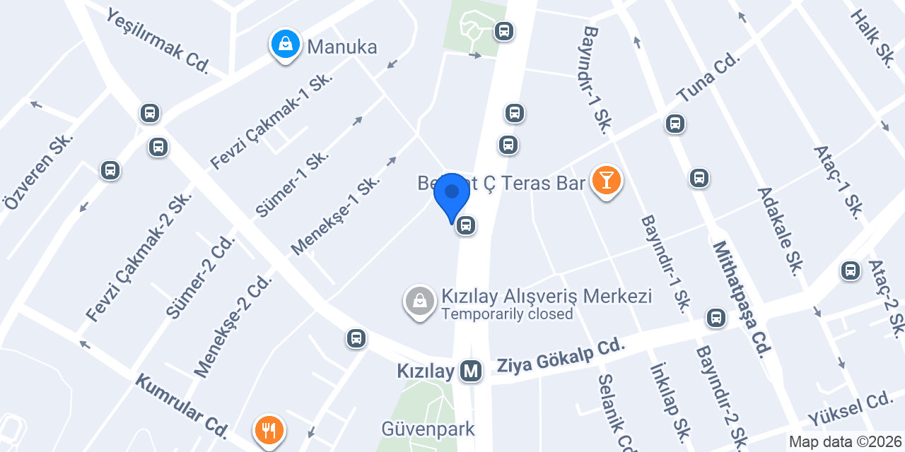 Matbir Kızılay Kurs (Dershane) konumu