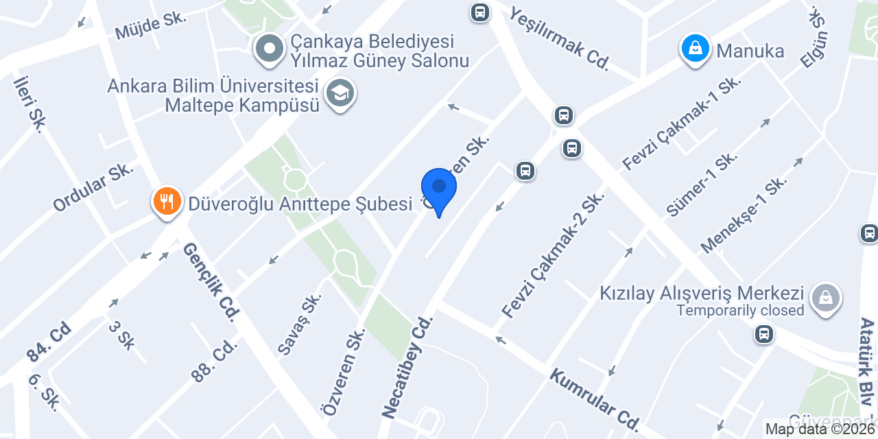 ÇİMSE ANKARA OTEL konumu