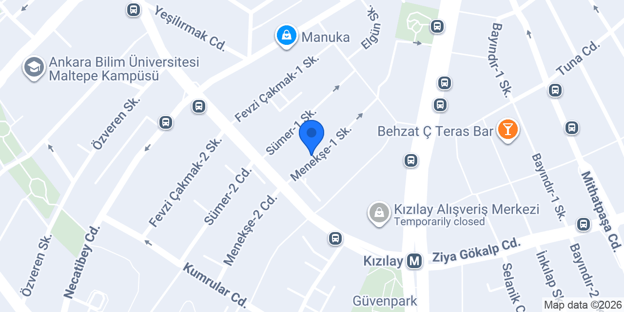 Kapalı Otopark konumu