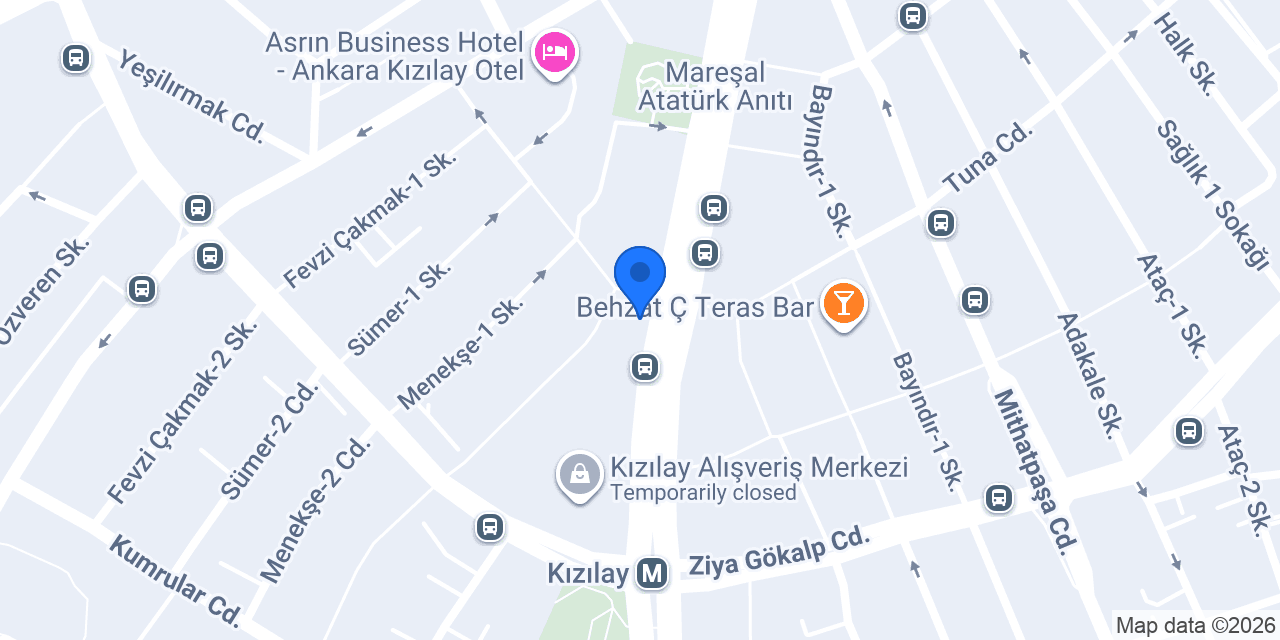 Yapı Kredi - Ankara Şubesi konumu
