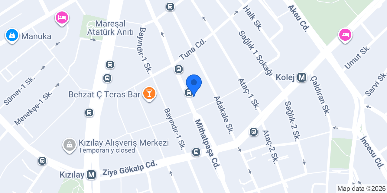 Vakıf Katılım Kızılay Ankara Şubesi konumu