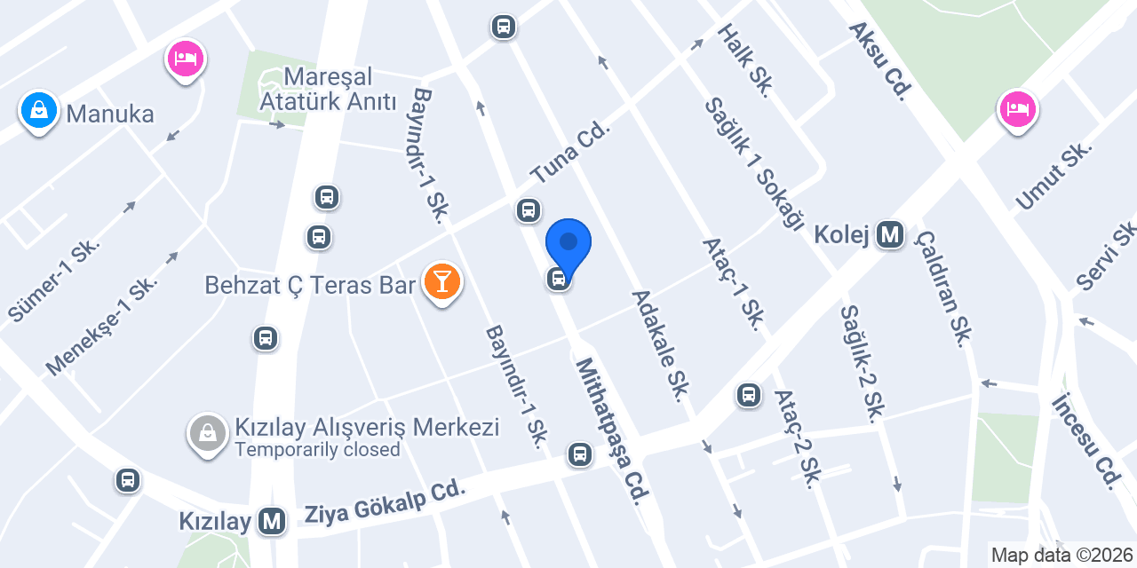 Kuveyt Türk Ankara Kızılay Şubesi konumu