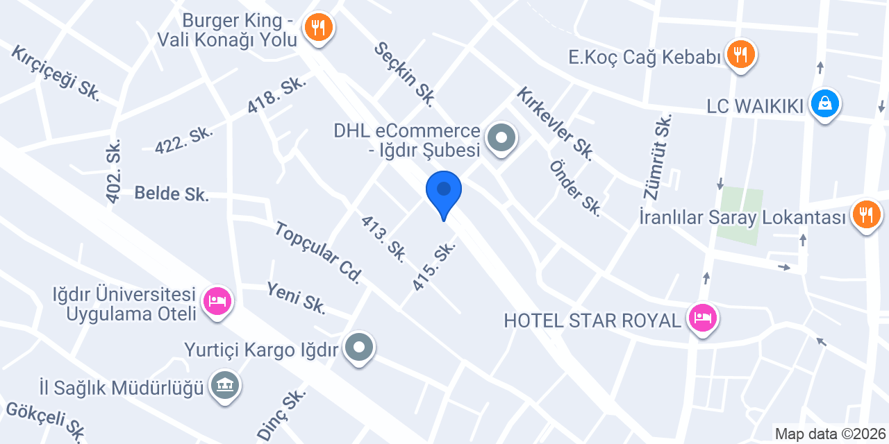Iğdır taksi durağı konumu